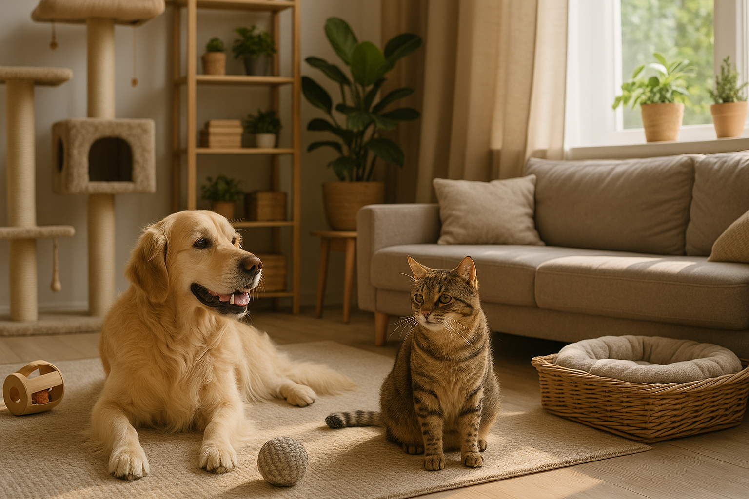 Como criar um ambiente feliz e saudável para cães e gatos